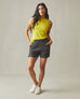 Women's Side Slit French Terry Short - Dark Charcoal